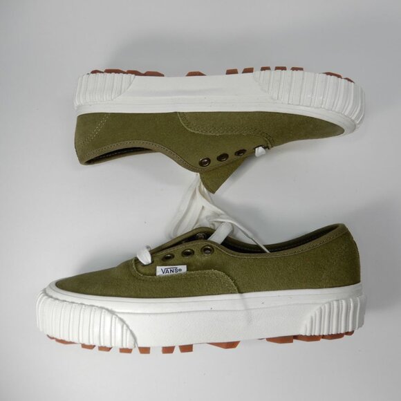 VANS Authentic 44 Lug DX Anaheim Shoes Skate Sneaker Size 6 Olive Green NEW - Picture 8 of 10